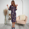 Elise Dress: Navy Floral