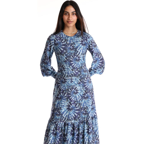 Naamah Maxi Dress Spiral Blue