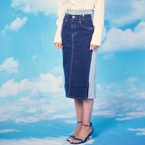 Leslie Double Button Jean Skirt by Gato
