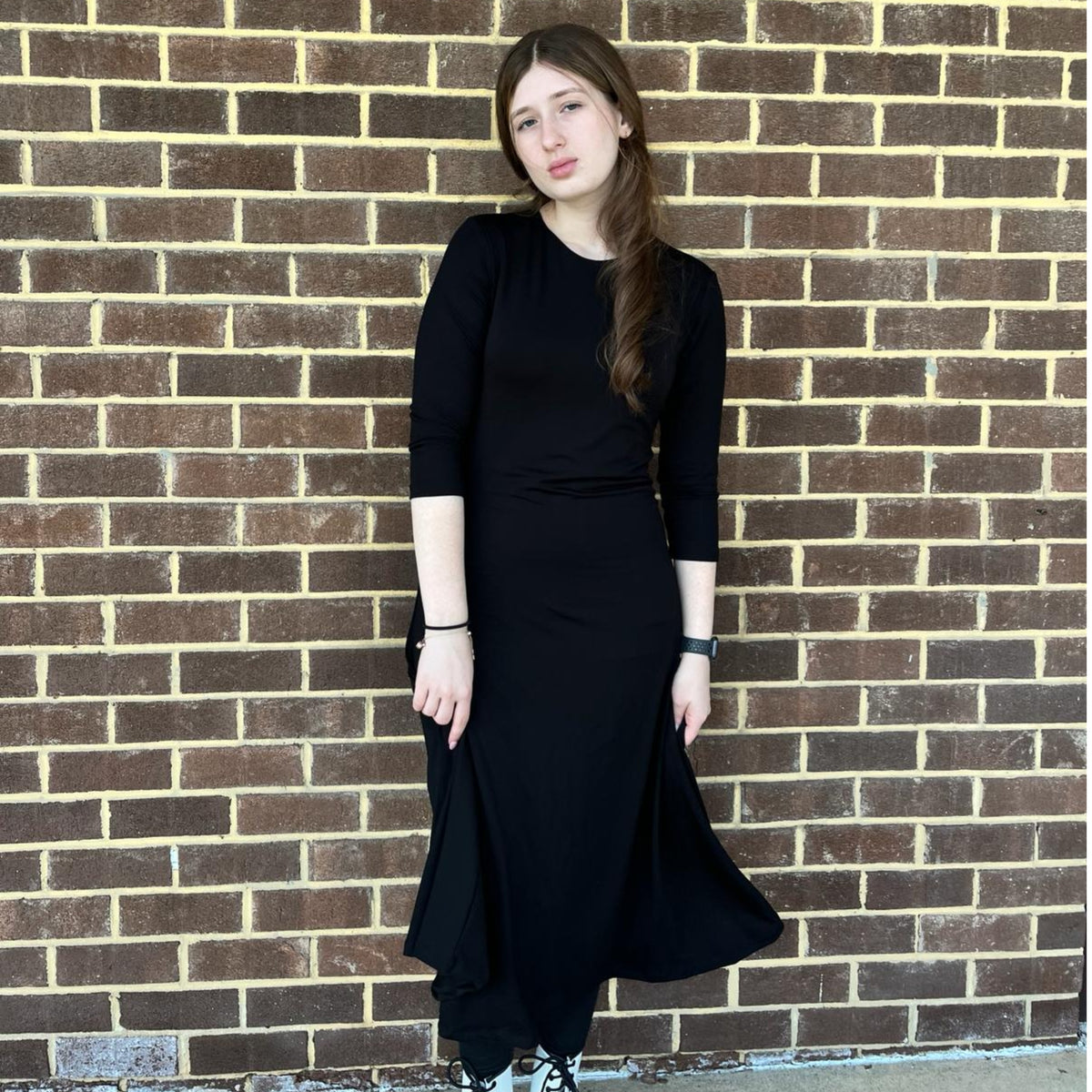 Side Ruched Dress Black