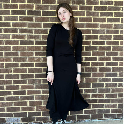 Side Ruched Dress Black
