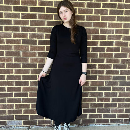 Side Ruched Dress Black