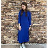 Side Ruched Dress Royal Blue