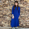 Side Ruched Dress Royal Blue