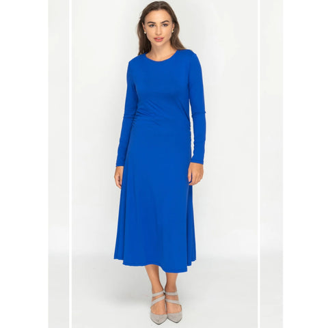 Side Ruched Dress Royal Blue