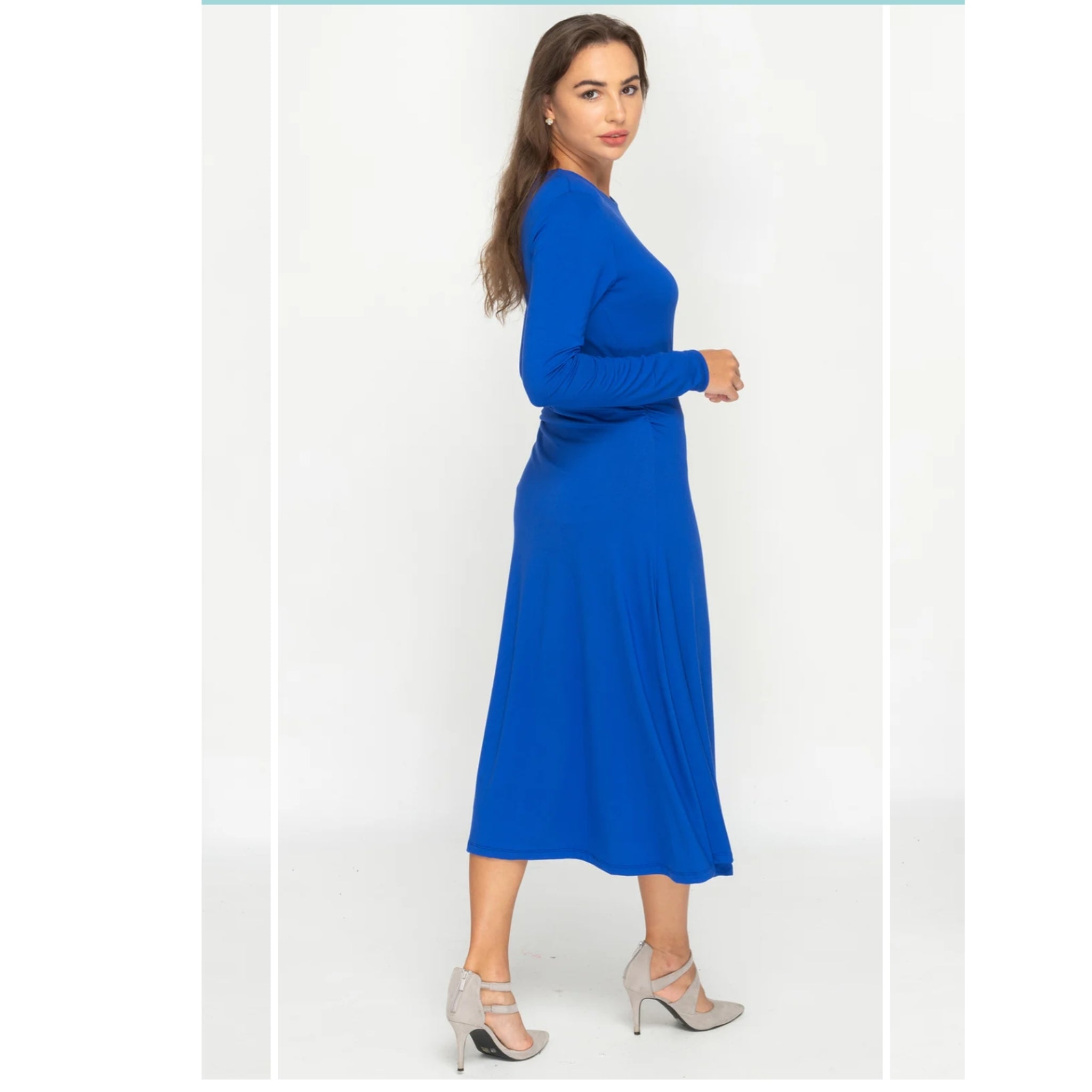 Side Ruched Dress Royal Blue Side Ruched Dress Royal Blue