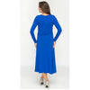 Side Ruched Dress Royal Blue