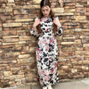 Elegant Floral Silky Midi Maxi Dress