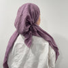 Bamboo Crepe Solid Pretied Headscarf Valeri