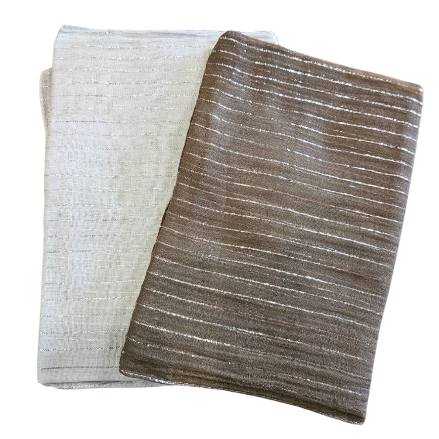 Silver Thread Lurex Cotton Headscarves - The Mimi Boutique