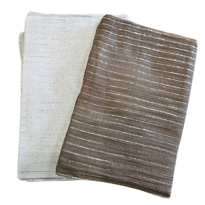 Silver Thread Lurex Cotton Headscarves - The Mimi Boutique