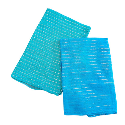 Silver Thread Lurex Cotton Headscarves - The Mimi Boutique