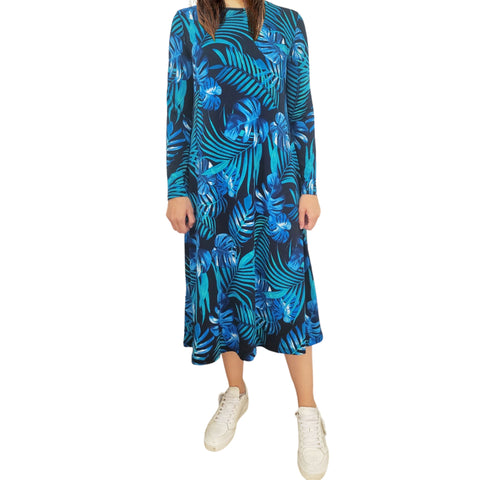 Teal Leaf Jenny Dress