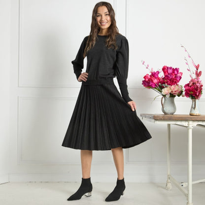 Hazel Top Black Lurex - The Mimi Boutique
