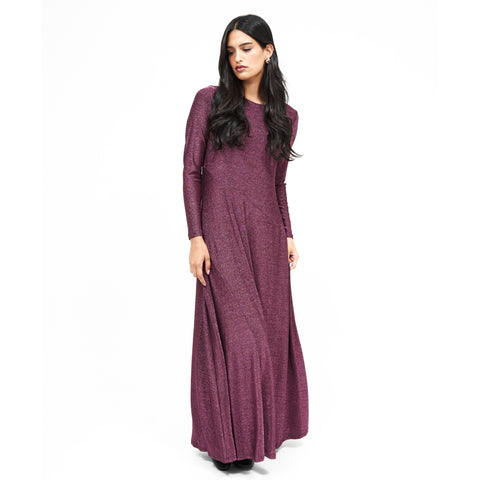 Slant Maxi Dress Sparkle Purple by DF