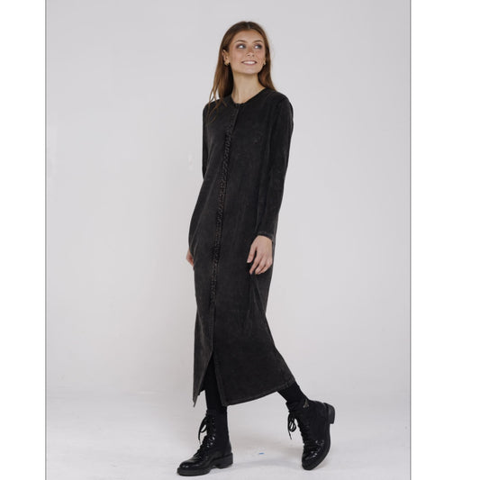 Acid Wash Henley Dress - The Mimi Boutique