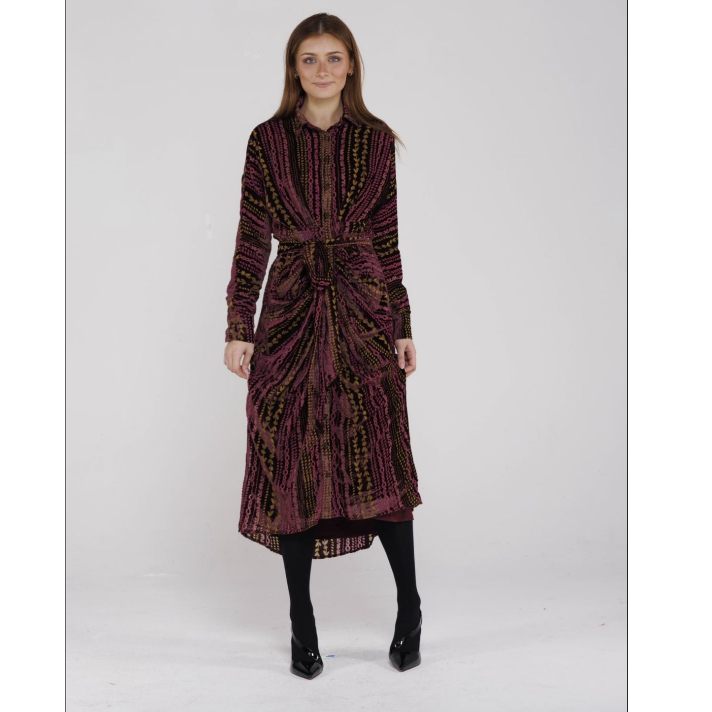 Druselle Ruched Drape Dress - The Mimi Boutique