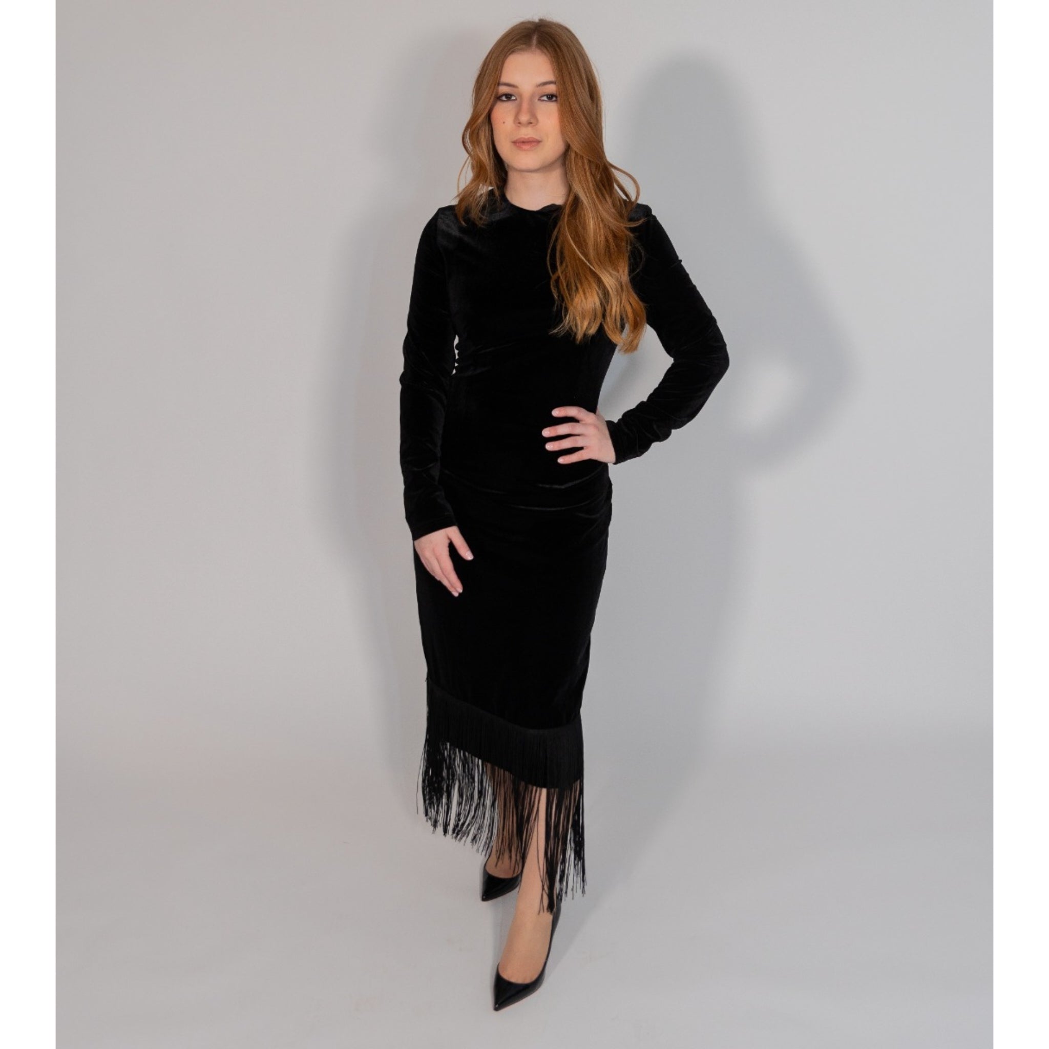 Velvet Fringe Dress Velvet Fringe Dress
