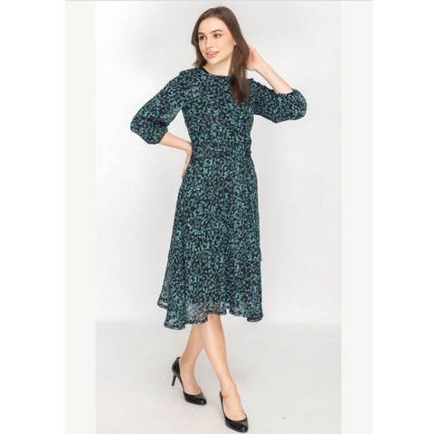 Turquoise Side Tie Dress