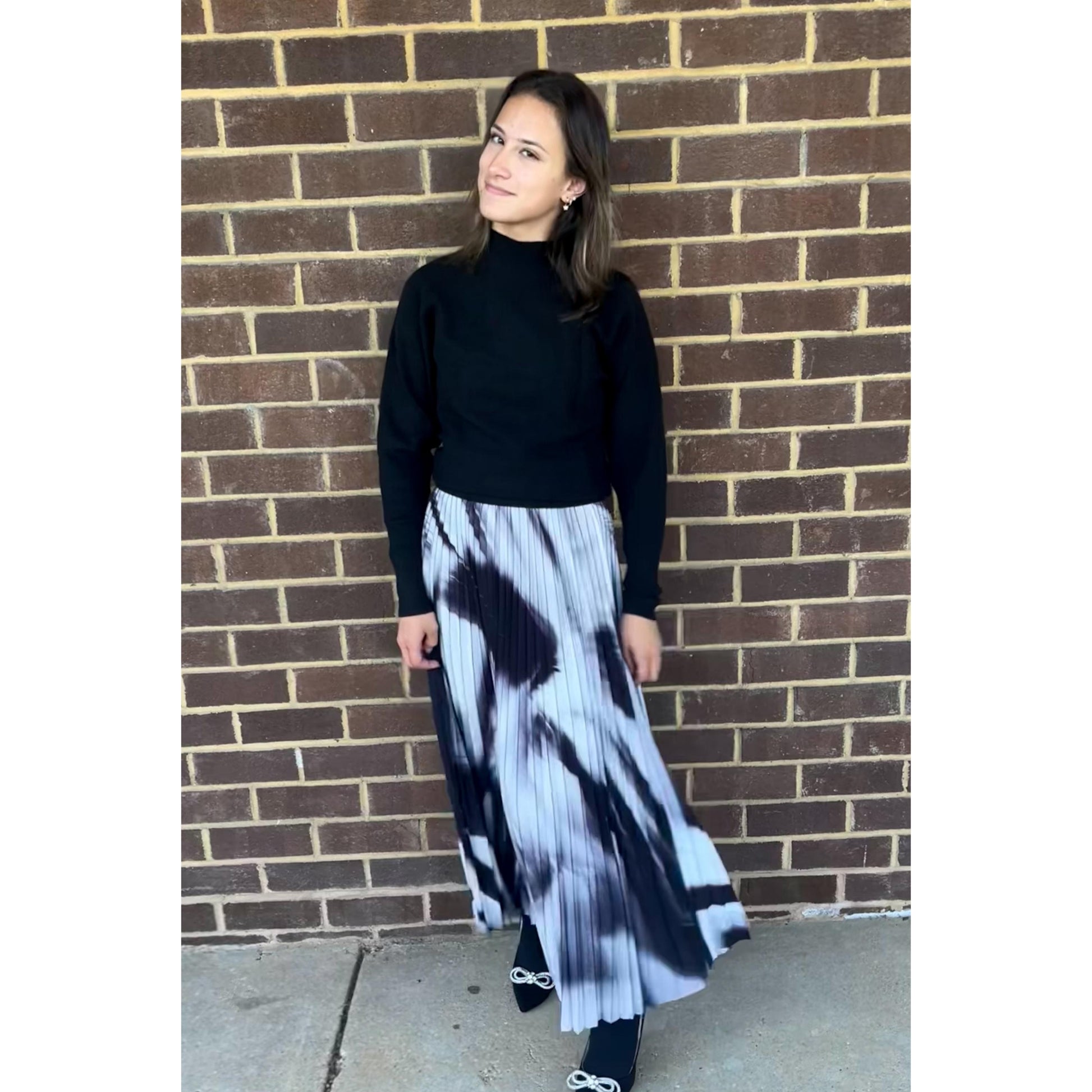Black Vertical Micro Ribbed Dolman Sweater - The Mimi Boutique