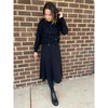 Black Cable Hooded Top
