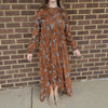 Rust Floral Dress