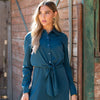 Tie Blouse Dark Teal Adina LV