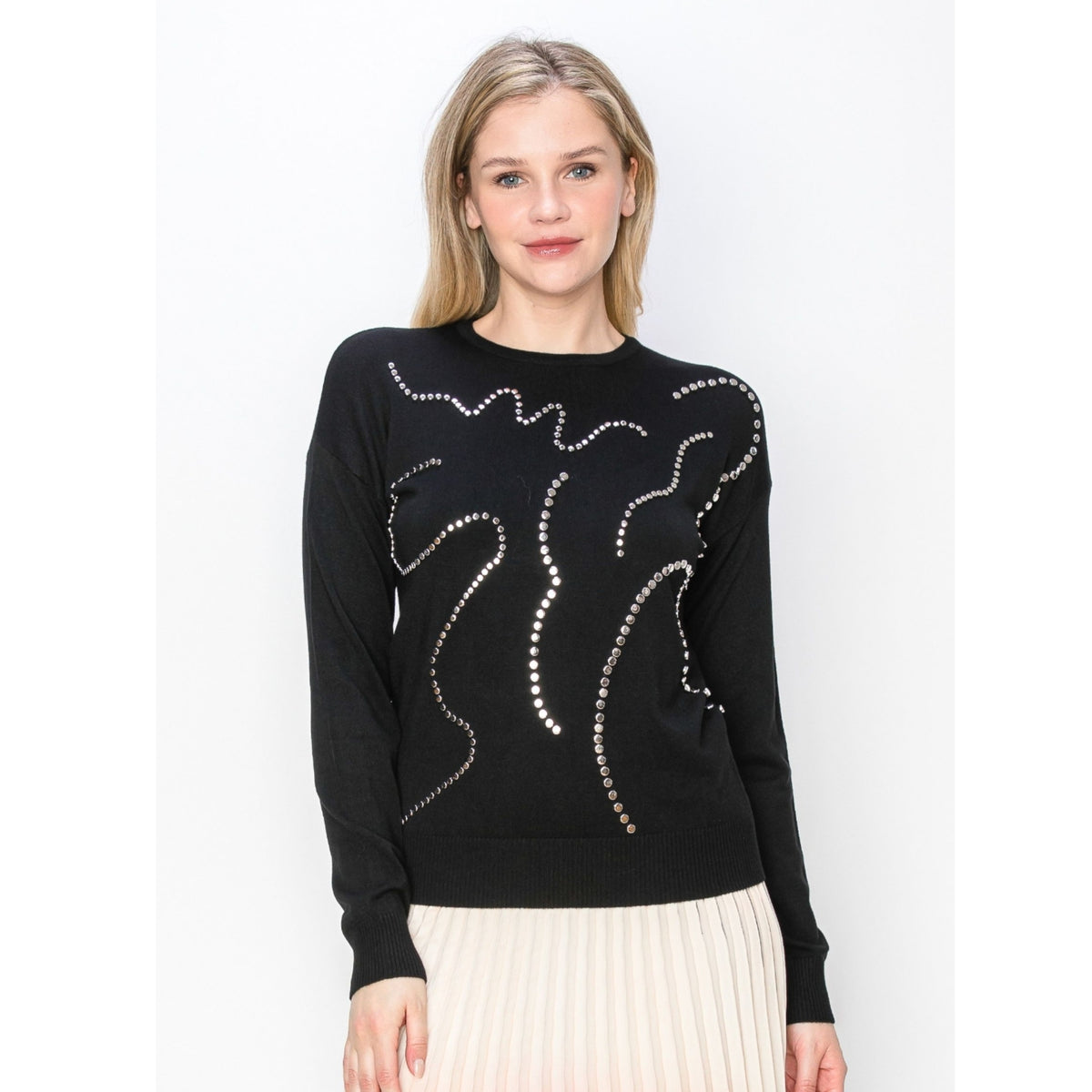 Silver Studded Sweater