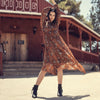 Rust Floral Dress