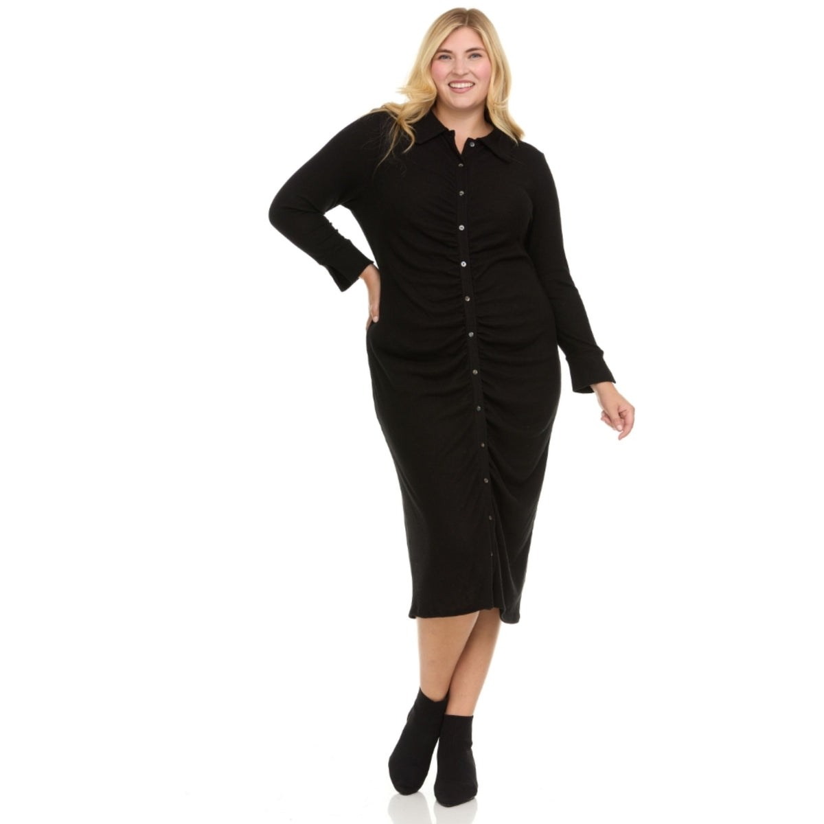 Plus Miriam Black Dress - The Mimi Boutique