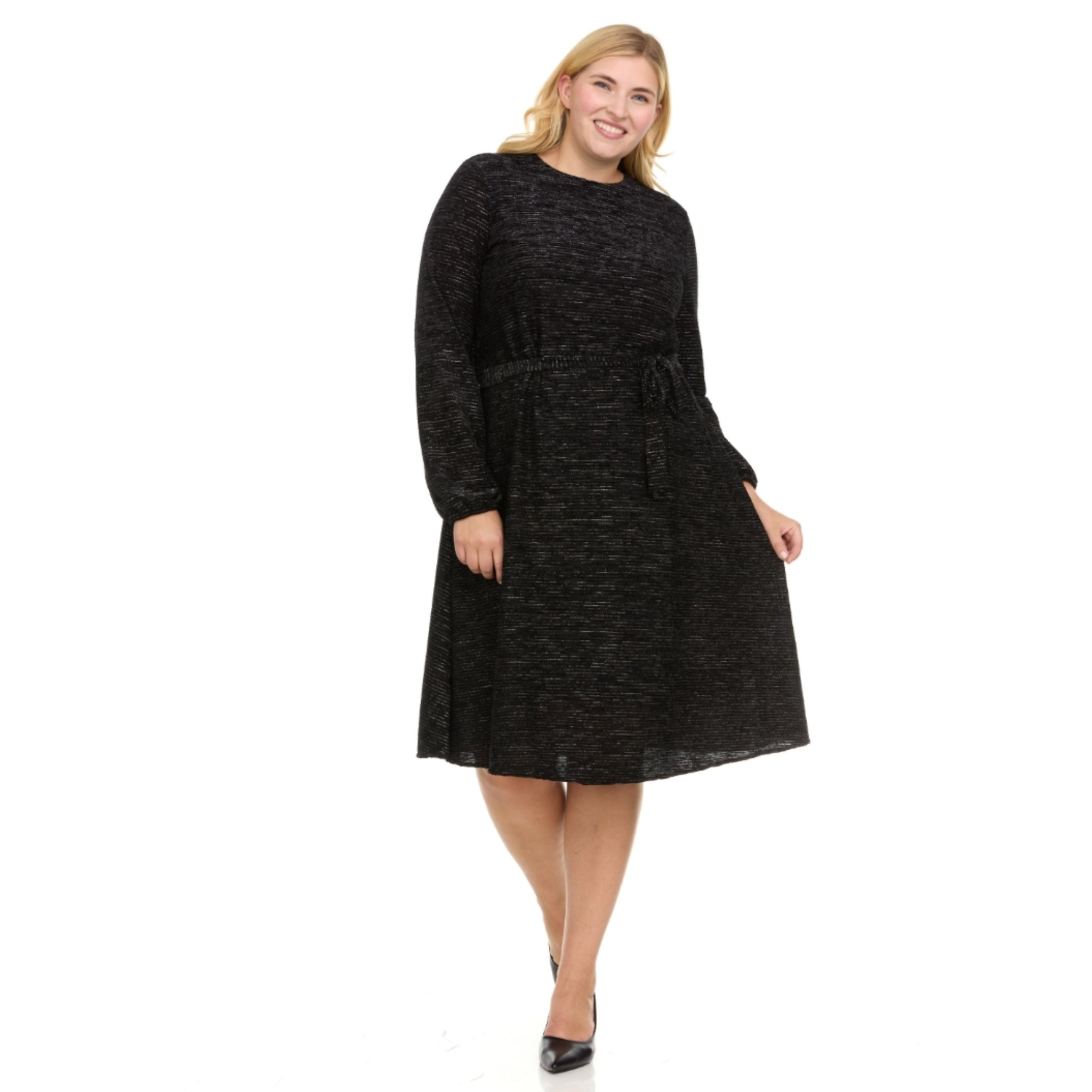 Plus Jenny Velvet Dress Black/Lurex The Mimi Boutique Plus Jenny Velvet Dress Black/Lurex The Mimi Boutique
