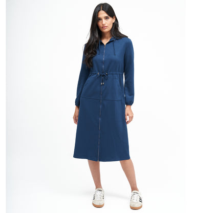 Peacock Teal Short Hoodie Dress by Daniella Faye