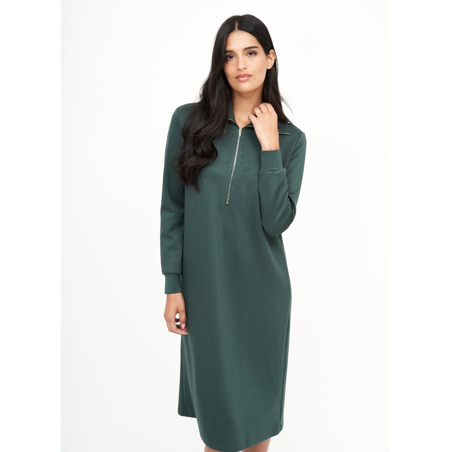 Sage Serena Half Zip Dress by DF