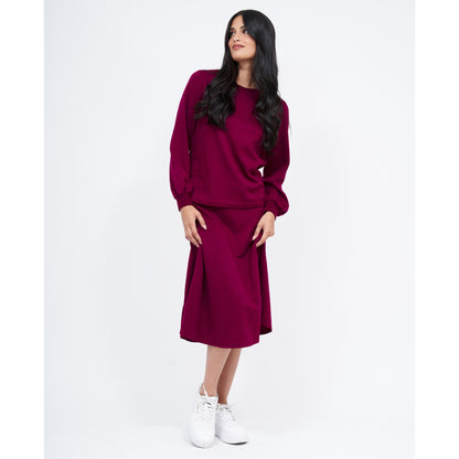 Puff Sleeve Set Berry Sold Separately DF