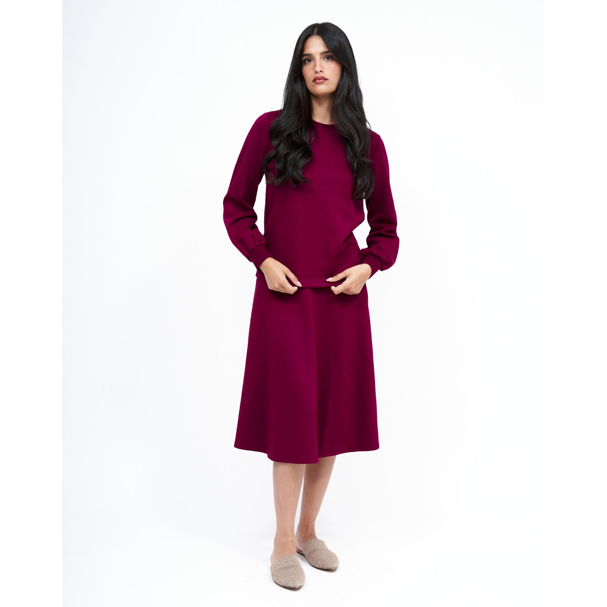 Puff Sleeve Set Berry Sold Separately DF