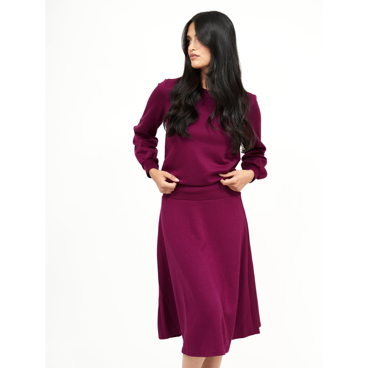 Puff Sleeve Set Berry Sold Separately DF