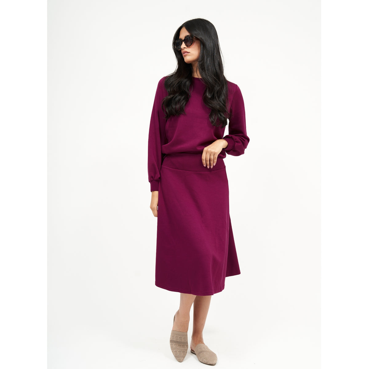 Puff Sleeve Set Berry Sold Separately DF