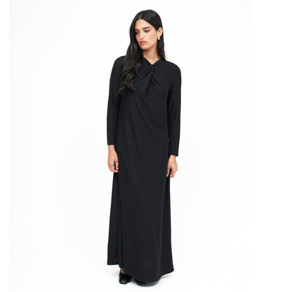 Maxi Twist Dress Shimmer Black by DF