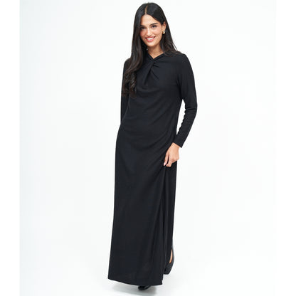 Maxi Twist Dress Shimmer Black by DF