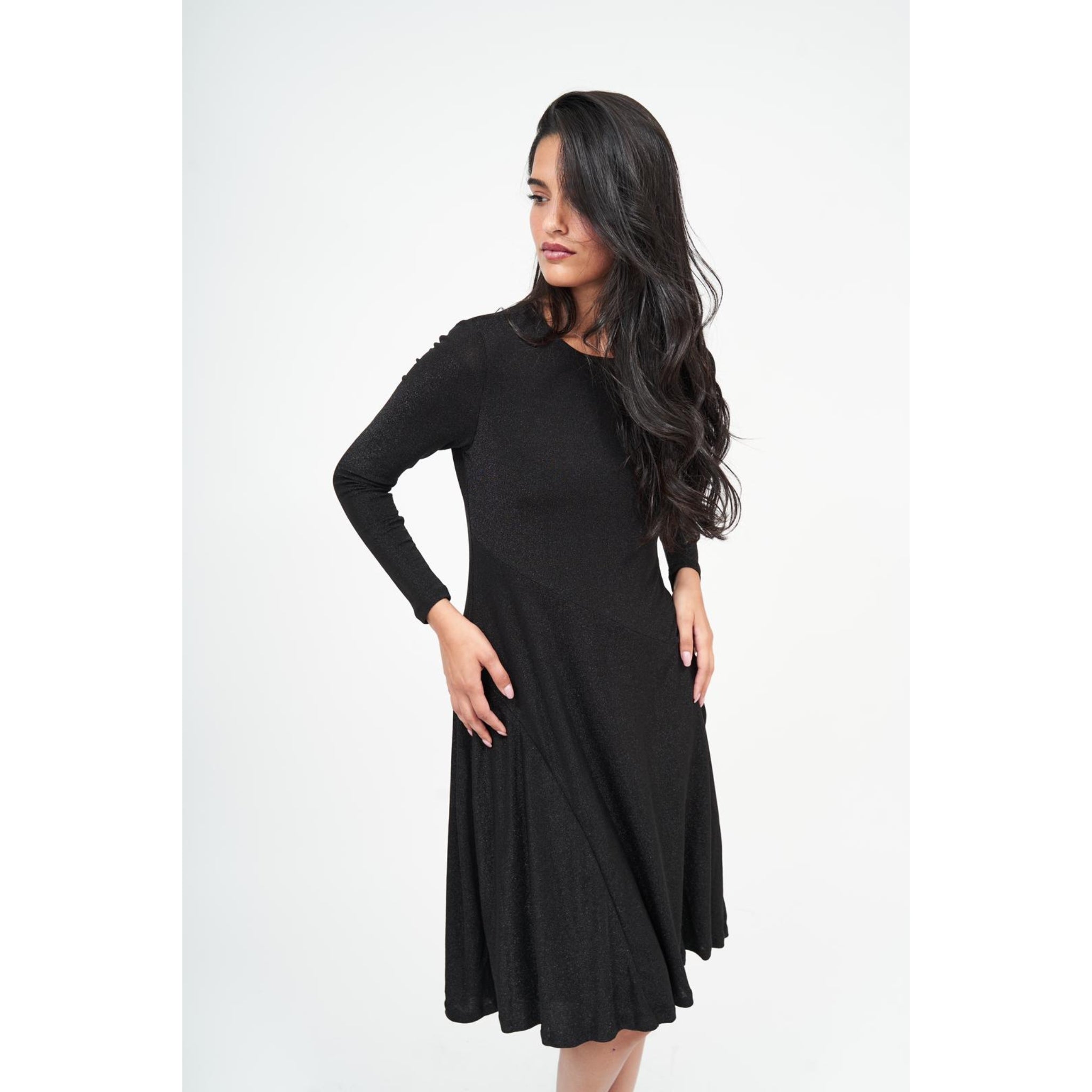 Slant Dress Sparkle Black by DF The Mimi Boutique Slant Dress Sparkle Black by DF The Mimi Boutique