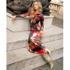 Flora Abstract Color Velvet Maxi by Adina LV