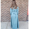 Nala Seafoam Satin Maxi Dress