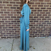 Nala Seafoam Satin Maxi Dress