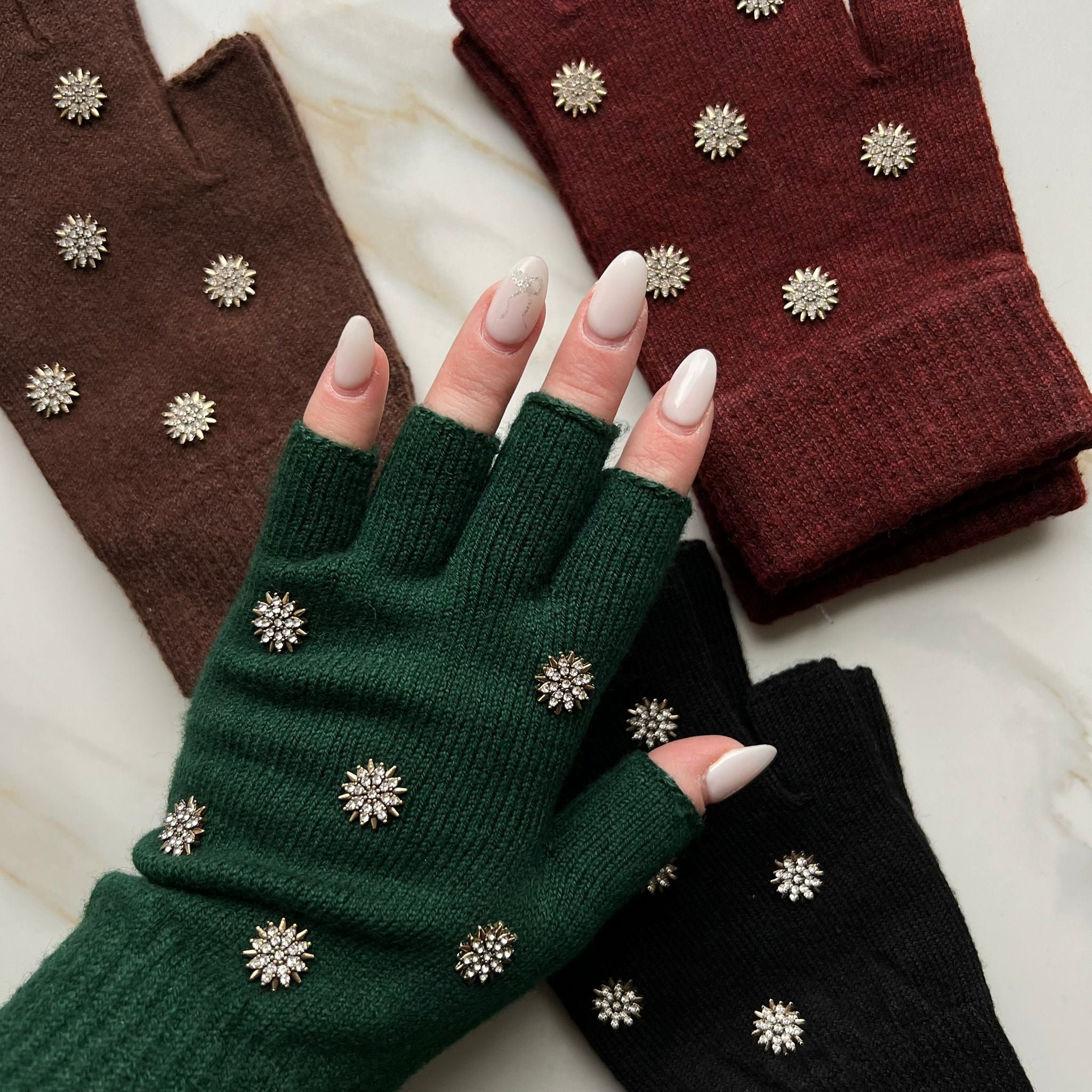 Elara Fingerless Gloves By Valeri - Main Image