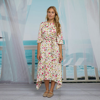 Kennedy Ivory Floral Teen Dress - The Mimi Boutique