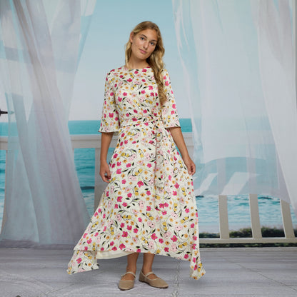 Kennedy Ivory Floral Teen Dress - The Mimi Boutique