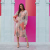 Polly Coral Patchwork Dress