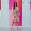 Polly Coral Patchwork Dress