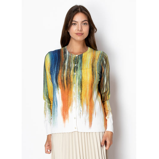 Multi Color Stripe Cardigan