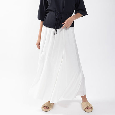 Elastic Waist Godet Skirt